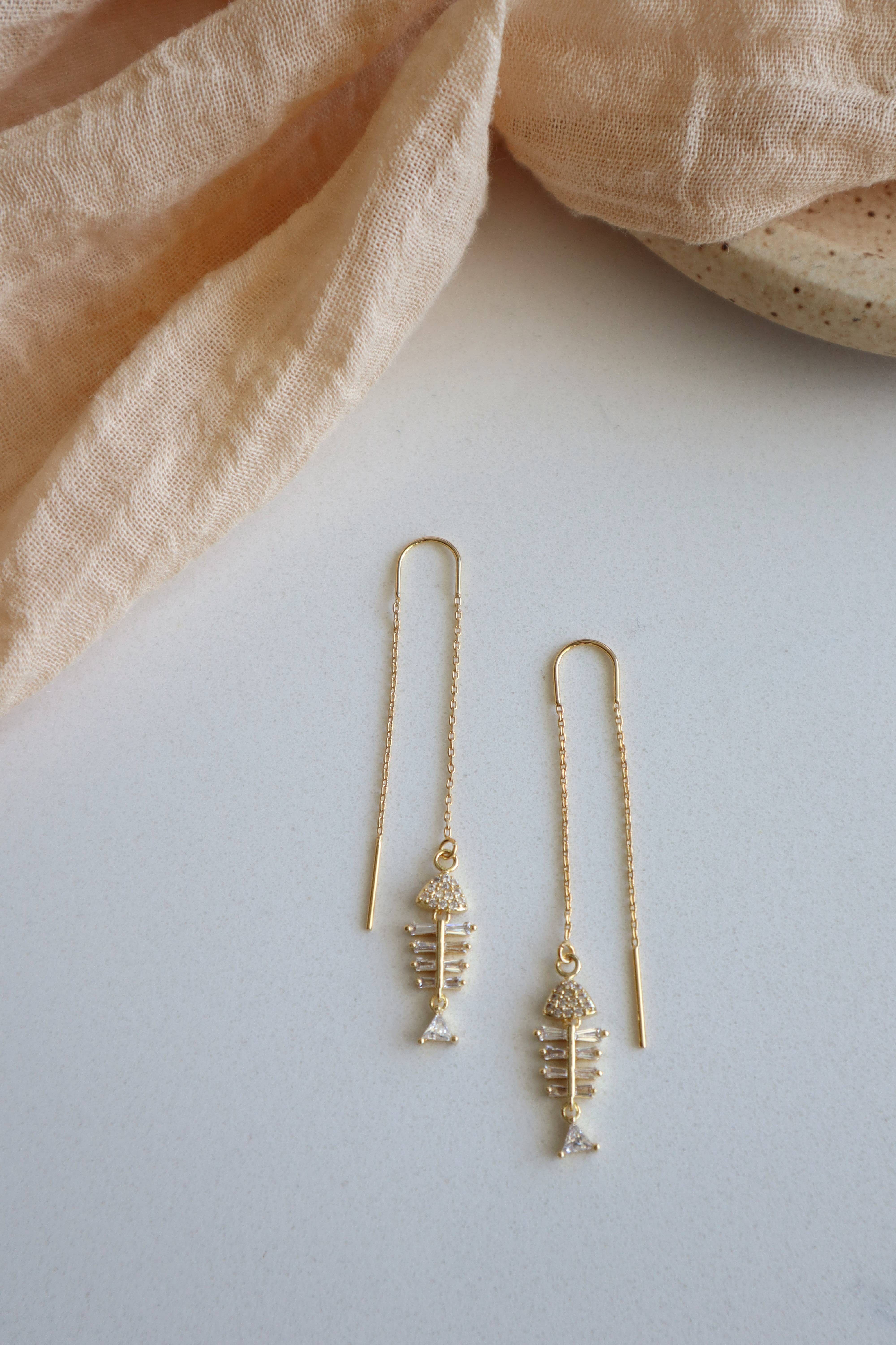 Goldie Jewelry - Wholesale Dangle Earrings - POISSON Threaders 1