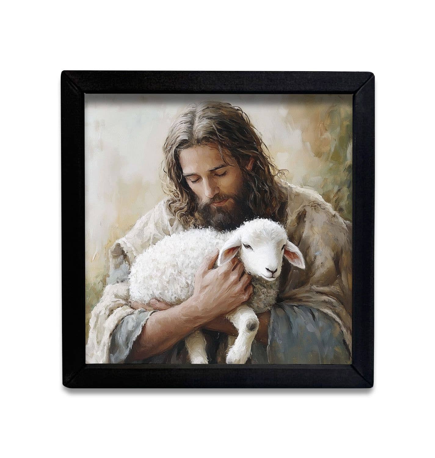 JanMichaels Art & Home - Wholesale Wall Sign - HMK294 Lamb of God Box Frame1