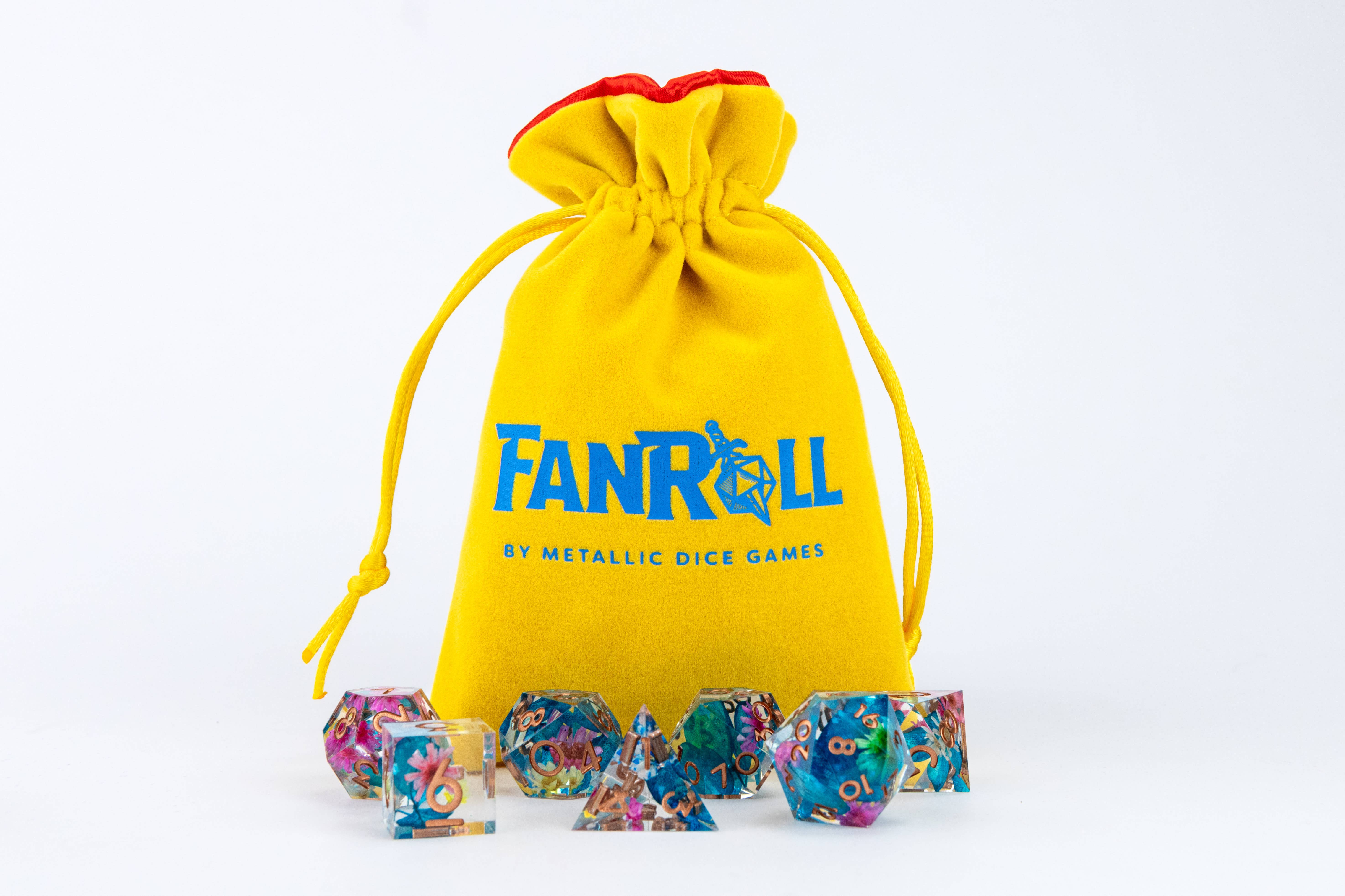 FanRoll by Metallic Dice Games - Vendita all'ingrosso Borsa con chiusura a cordoncino - Unisex - Borsa a tracolla per dadi in velluto da 10,2 x 15,2 cm (5 colori)2