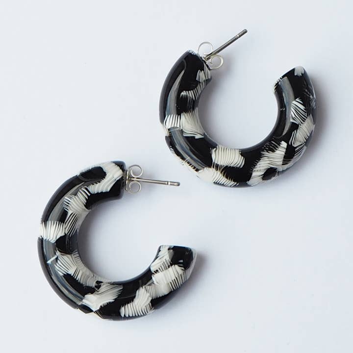 Pluma Round Hoop Earrings for wholesale by Custom Made