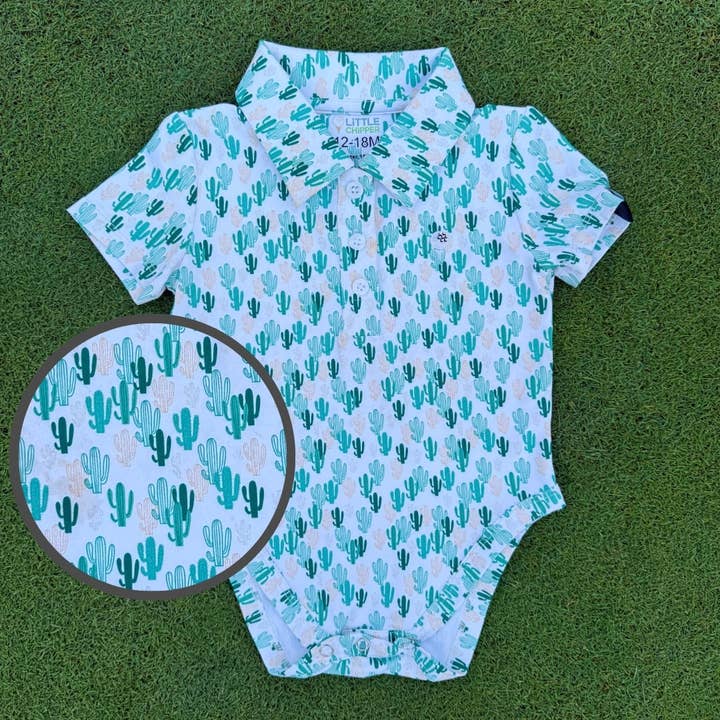 Palm Desert Cactus - Onesie Polo for wholesale by Little Chipper Golf