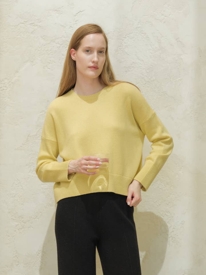 Lèmme - Wholesale Knit Sweater - Women's - Cashmere Mix Relaxed Crewneck Sweater10
