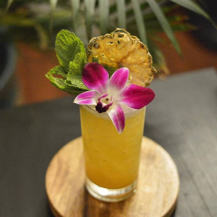 Cocktail Garnish Co. - Vente Fruits secs/déshydratés - Tranche d'ananas déshydratée (avec écorce), 14 tranches5