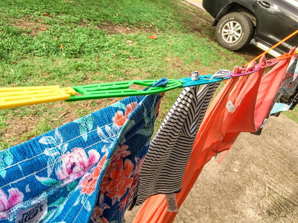 Adventure Awaits - Wholesale Clothes hangers - Slide n' Dry Pegless Clothesline | Rainbow | Australian Made10