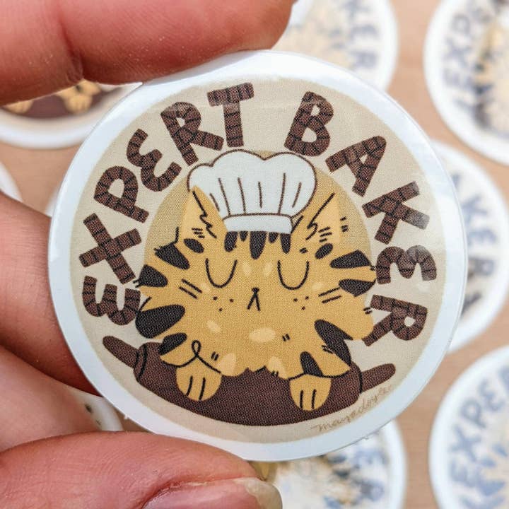 Expert Baker Cat - Vinyl Sticker voor wholesale door Uschie