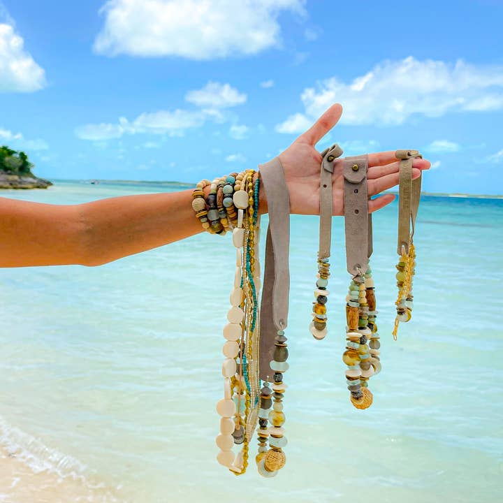 Twine & Twig - Wholesale Jewelry Set - Sea Glass Layer Necklace Set