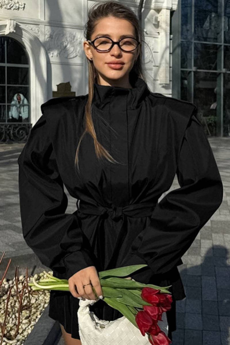 Mccolin - Wholesale Blazer - Women's - Elegant Belted Blazer Jacket0