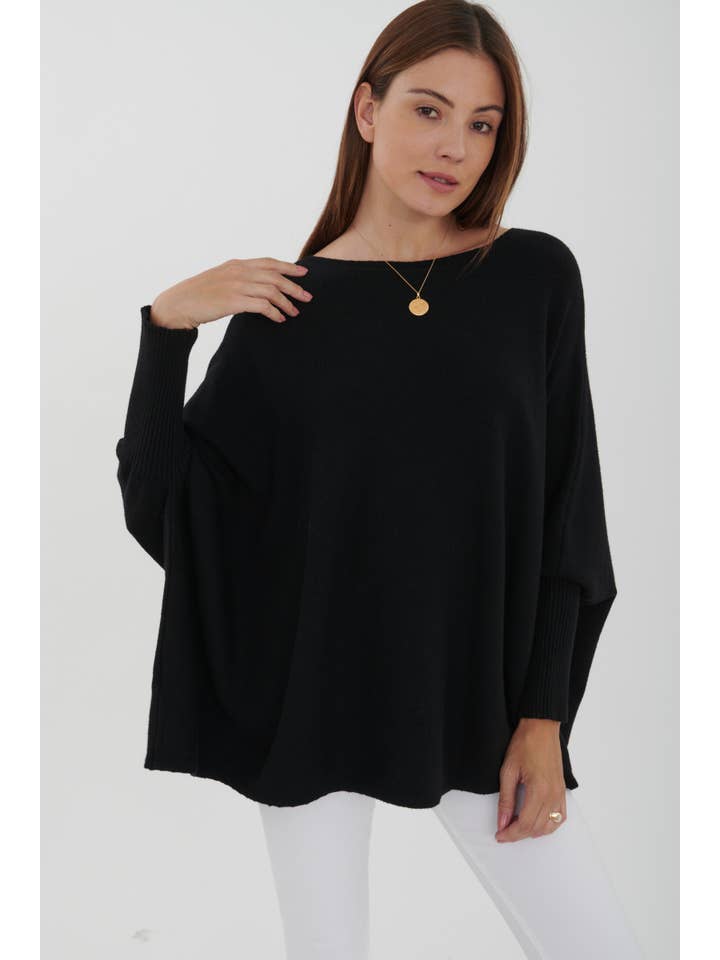 ORNELLA PARIS - Wholesale Tunic Sweater - Women's - LEL-T8717 plain knit tunic sweater9