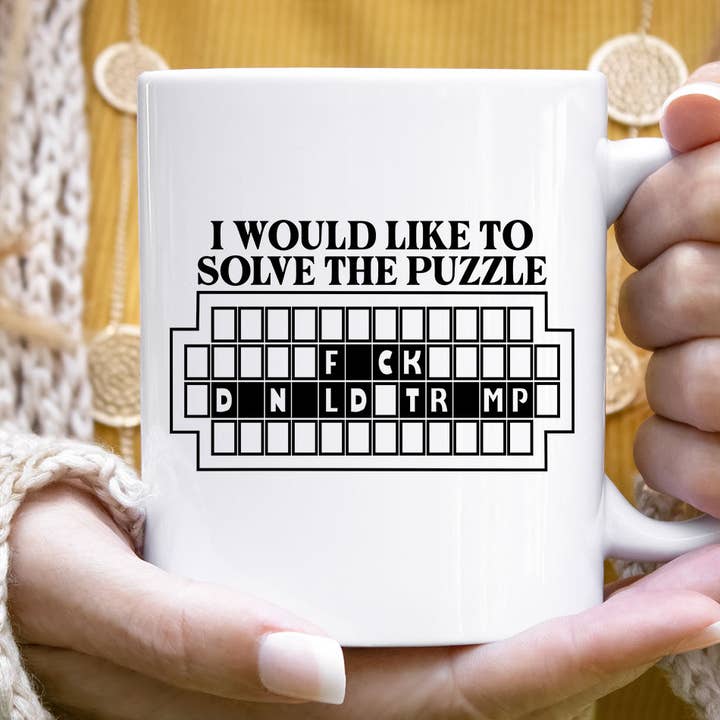 Solve The Puzzle F*ck Trump - Funny Anti-Trump Coffee Mug   for wholesale by House Of Rodan