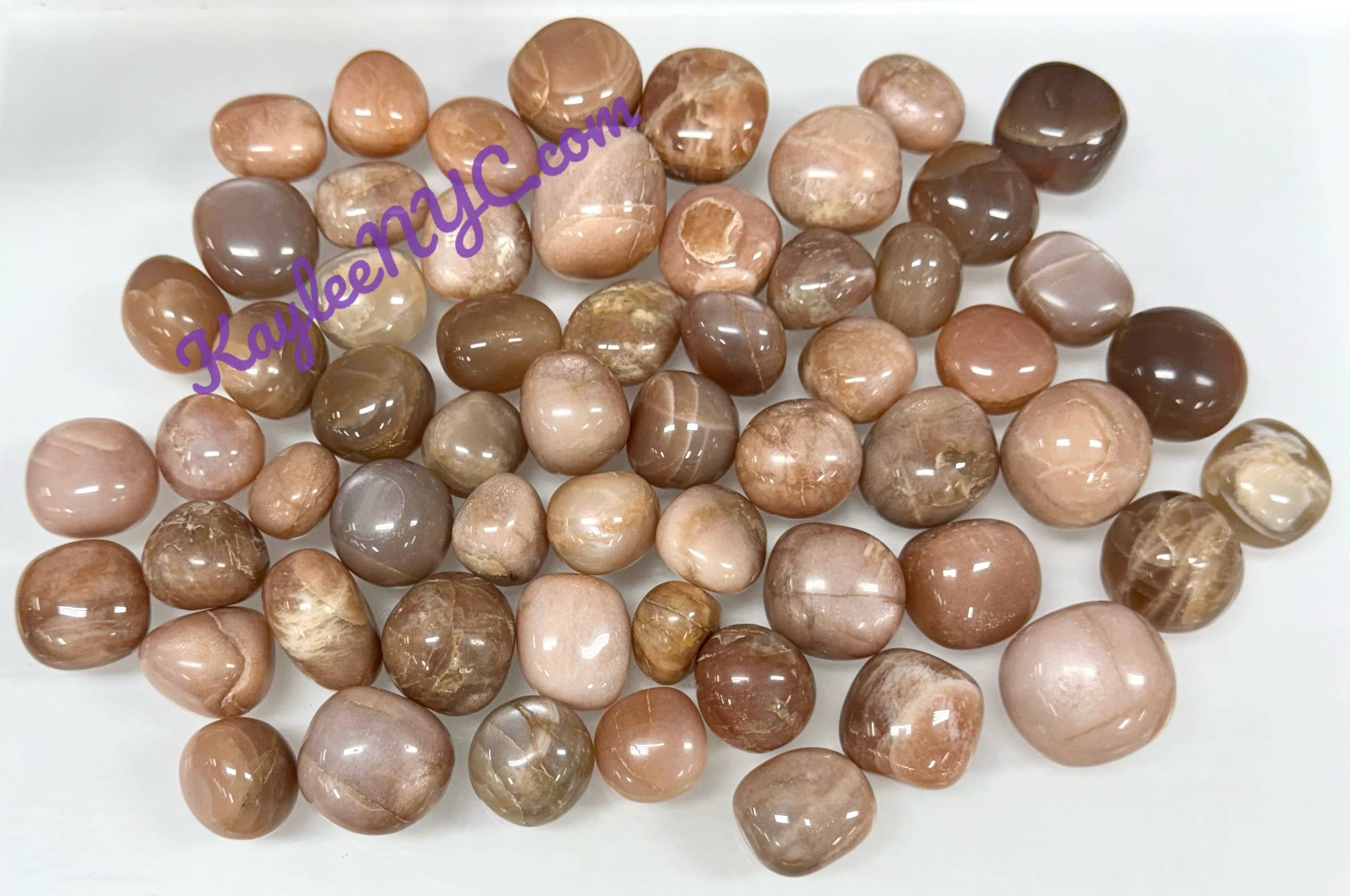 KayleeNYC - Wholesale Spiritual Stone/Crystal - 2 lbs Natural Moonstone Sunstone Tumble Healing Energy1