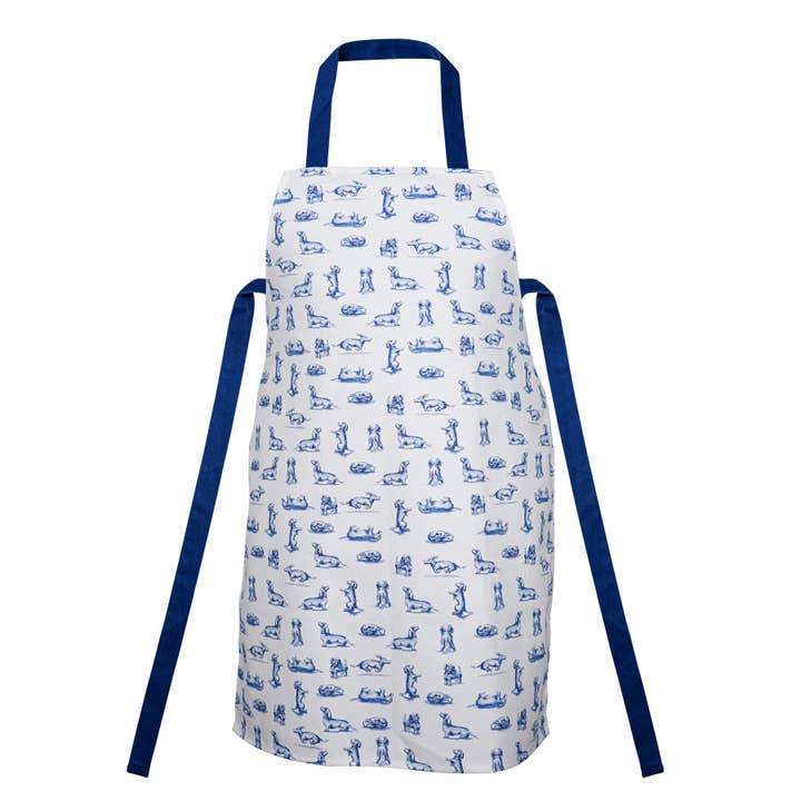 Heinen Delfts Blauw - Wholesale Apron - Kitchen apron Dachshund Nhaan white