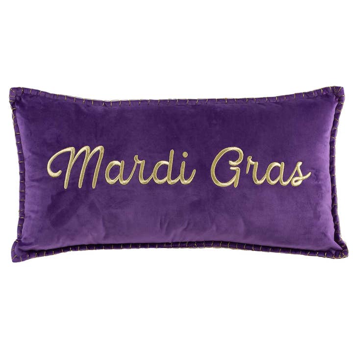 Royal Mardi Gras Lendenkissen lila/gold 13x24 für den Großhandel von The Royal Standard