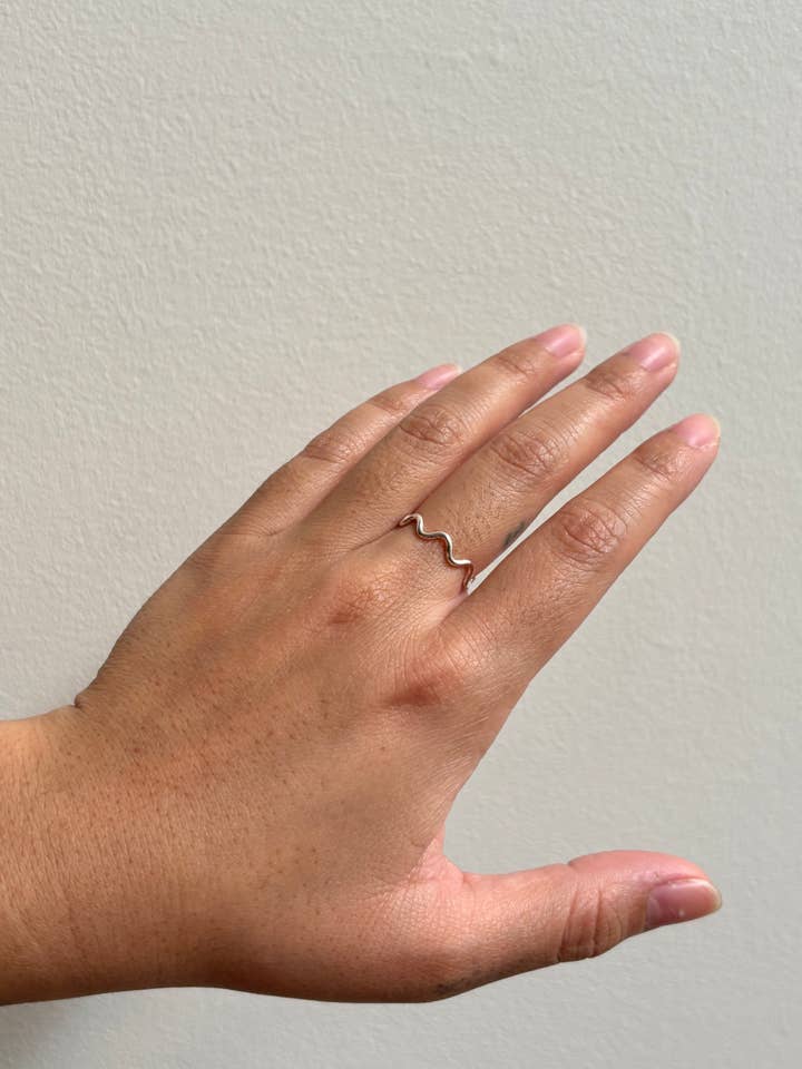 Thick Silver Squiggle Ring for wholesale by Lil Things Shop
