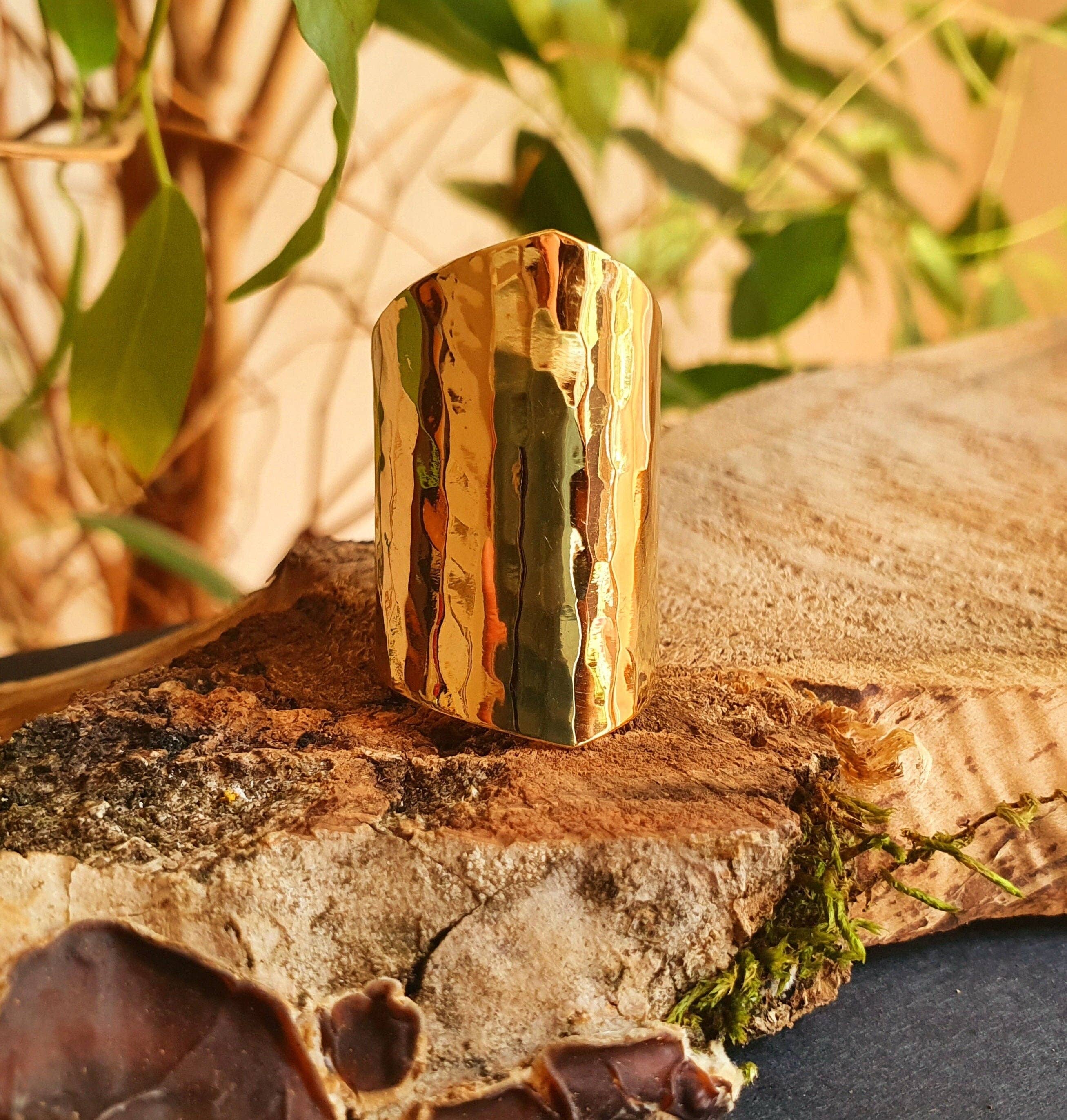 Kaali Boutique – wholesale Band/stacked ring – Hammered Boho Brass Ring / Bohemian / Ethnic / Psy / Rustic / Tribal / Gypsy / Festival / Healing / Festival