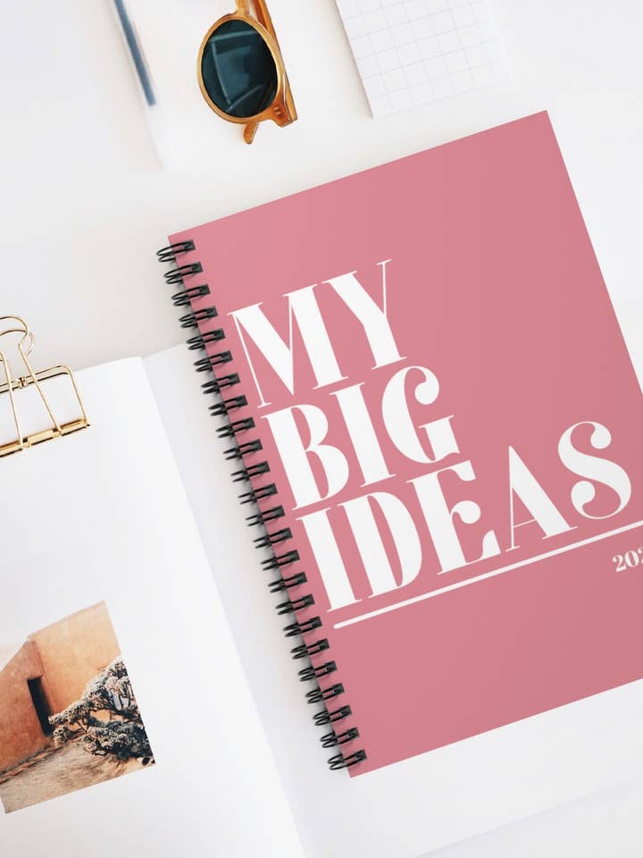 My Big Ideas Spiral Notebook for wholesale by Lolita K Studio