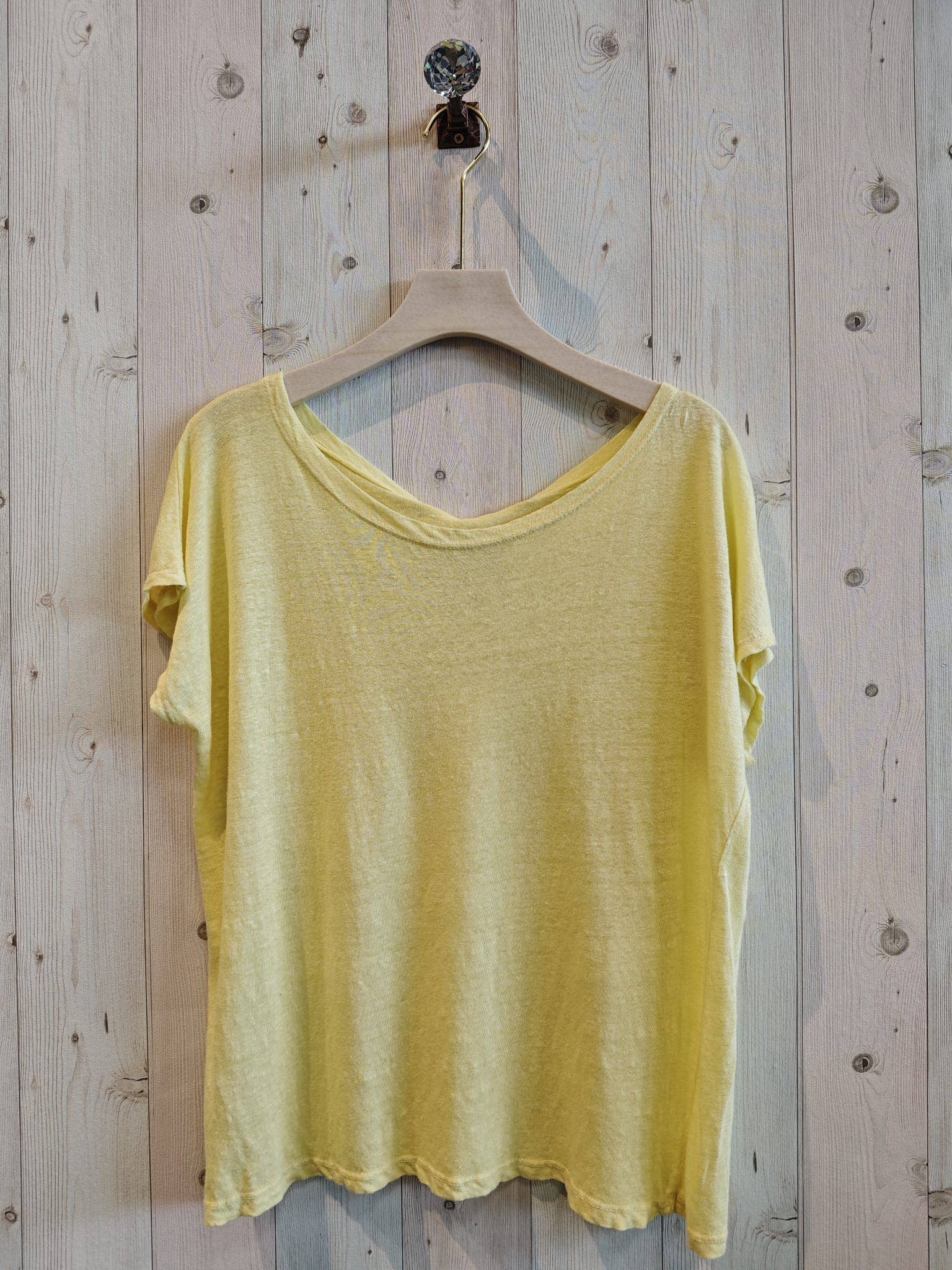 Linen & More - Wholesale T-Shirt - Women's - REF 2296 BASIC U-NECK T-SHIRT 100% LINEN10