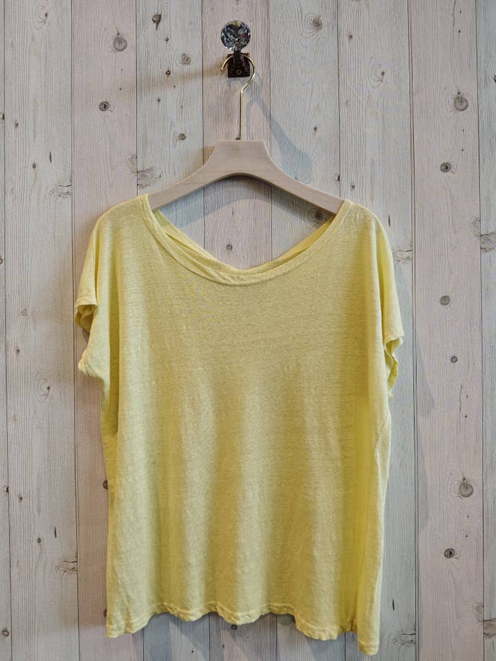 Linen & More - Wholesale T-Shirt - Women's - REF 2296 BASIC U-NECK T-SHIRT 100% LINEN10