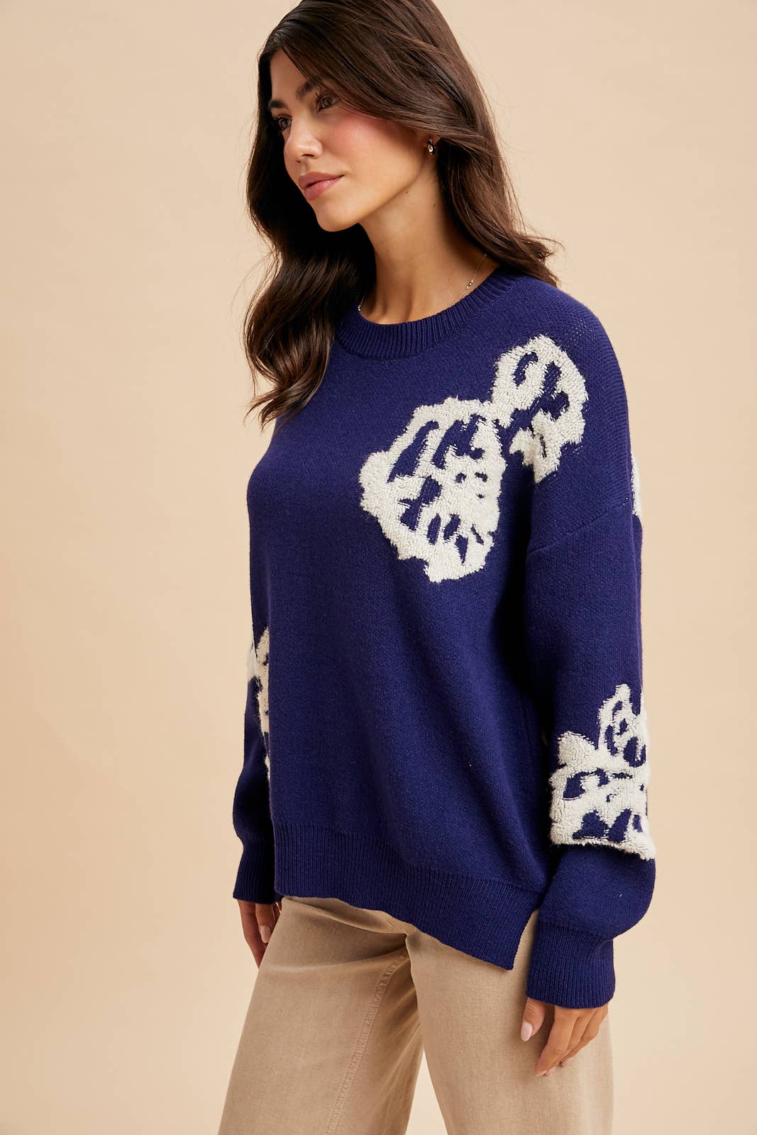 In Loom - Wholesale Knit Sweater - Women's - INTARSIA FLORAL KNITTED SWEATER8