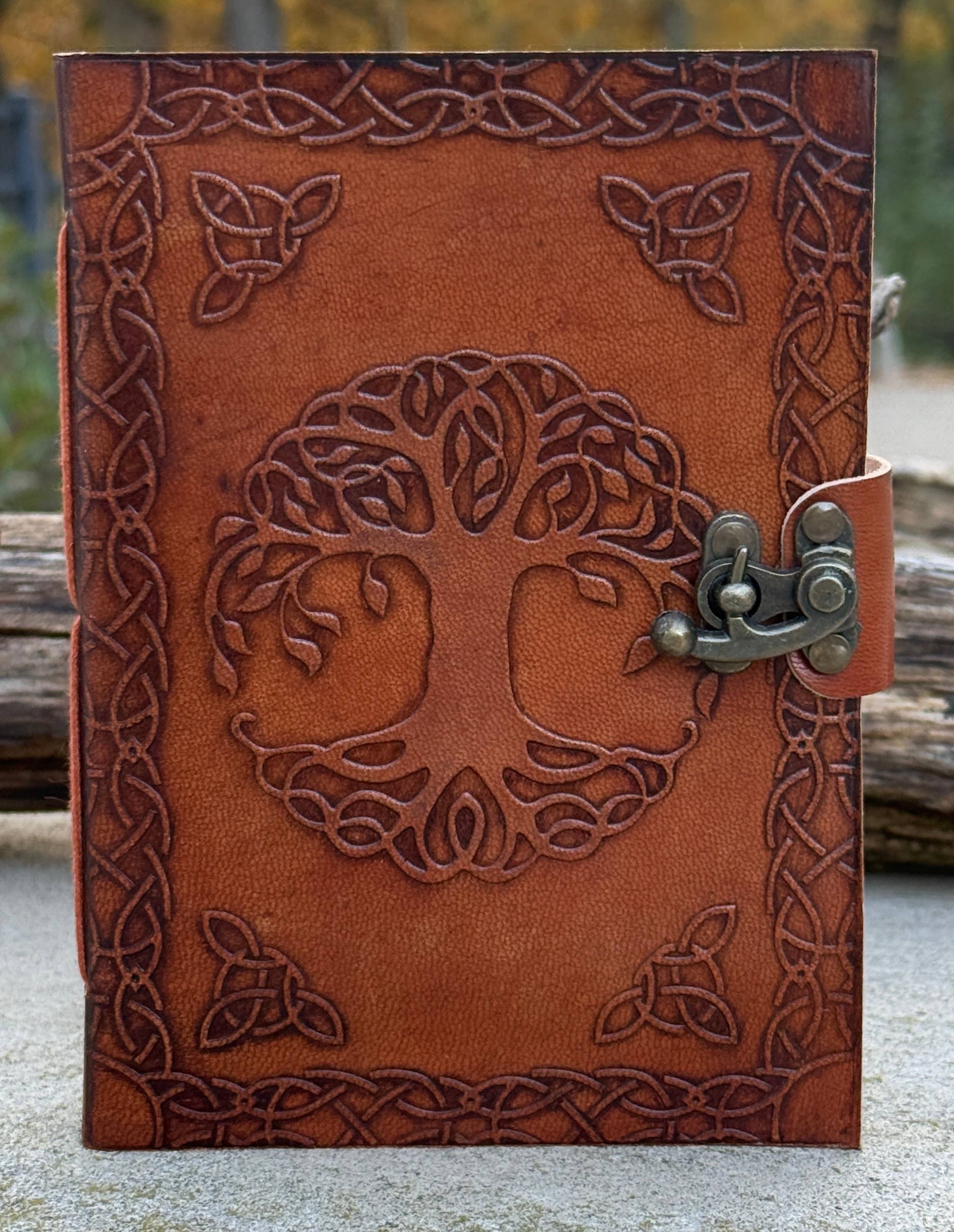 Lungta Imports – wholesale Journal/diary – Tree Of Life Vintage Leather Journal Embossed Cover Handmade0