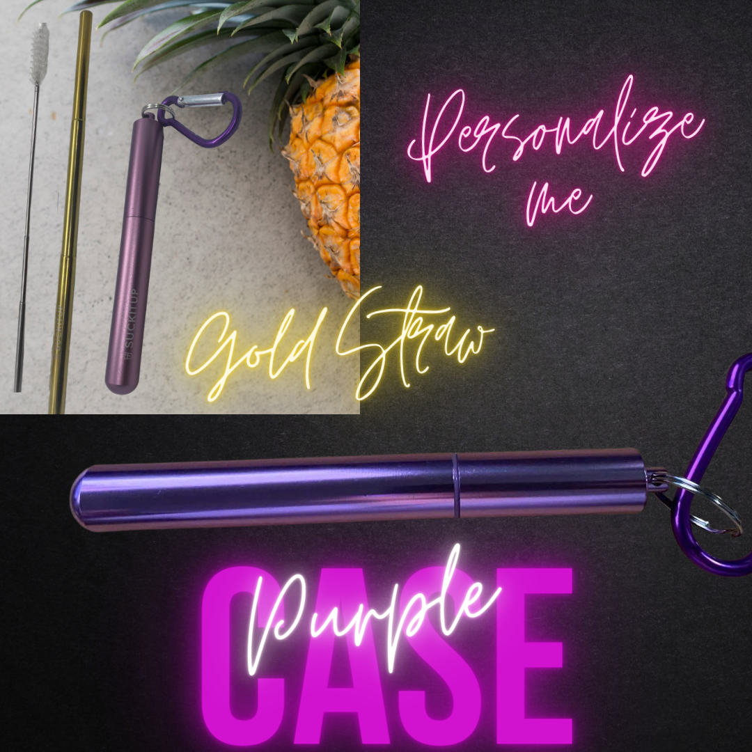 Suck It Up Straws - Vente Paille - Pailles métalliques télescopiques avec étui pour porte-clés et brosse de nettoyage17