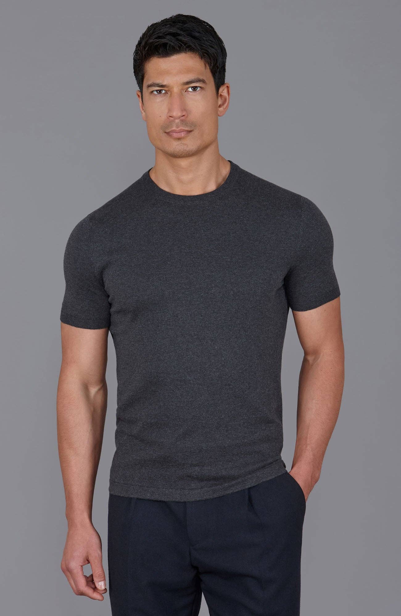 Paul James Knitwear - Wholesale T-Shirt - Men's - Mens Ultra Fine Cotton Knitted T-Shirt37