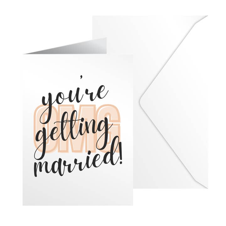 Wedding Card - OMG You're Getting Married for wholesale by Argent Design Co