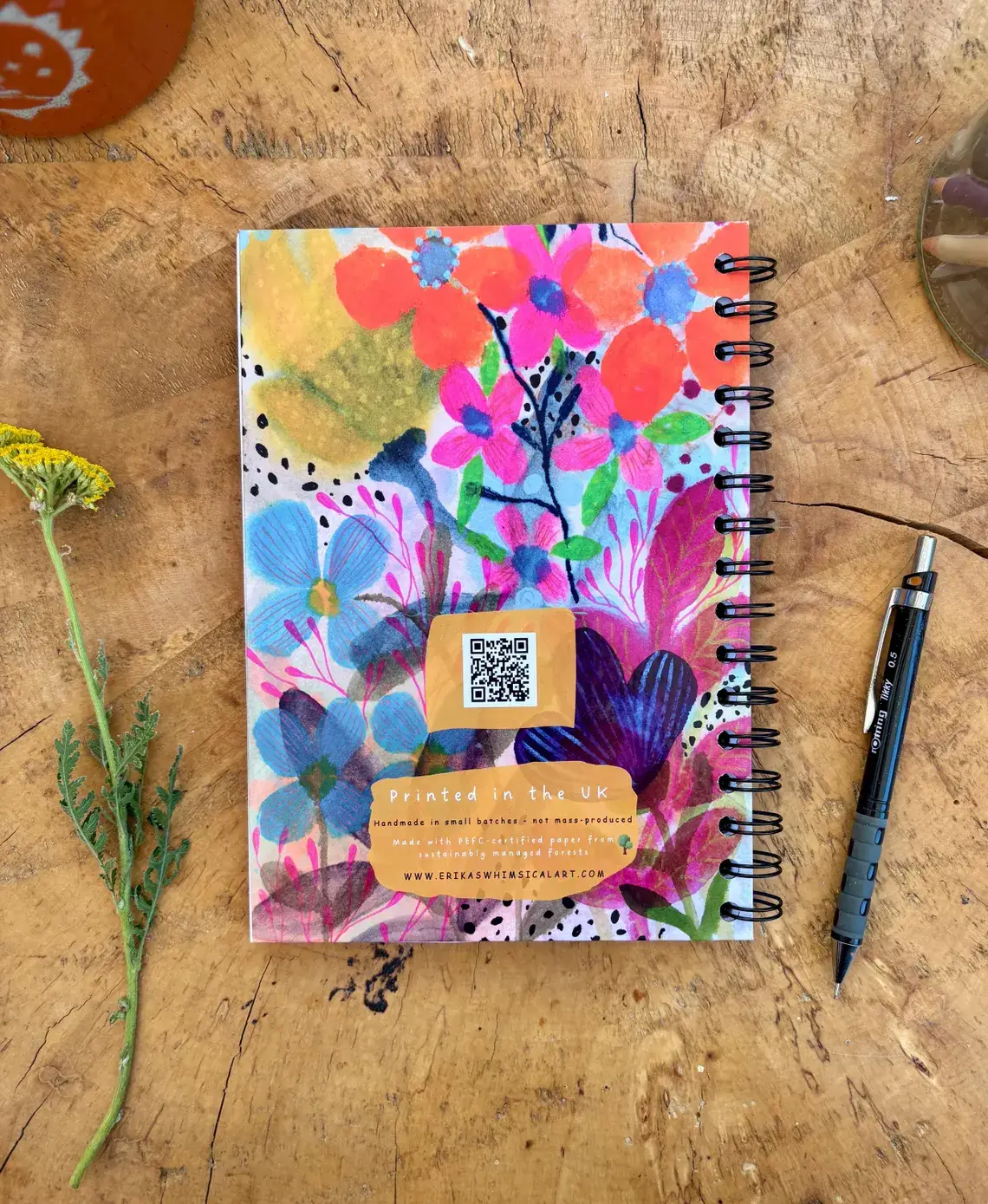 Erika's Whimsical Art – wholesale Notebook – A5 Handmade Notebook / Illustrated Journal  4