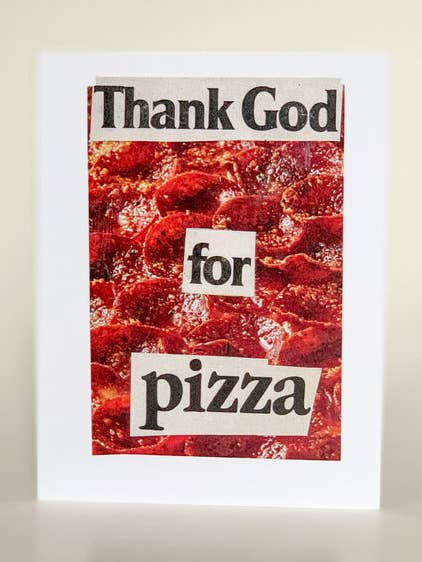 Thank God for Pizza for wholesale by Barnes Cards