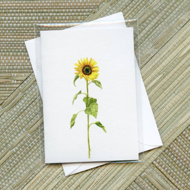 Paintings For Hummingbirds - Wholesale Everyday Greeting Card - "Sunflower" Greeting Card1