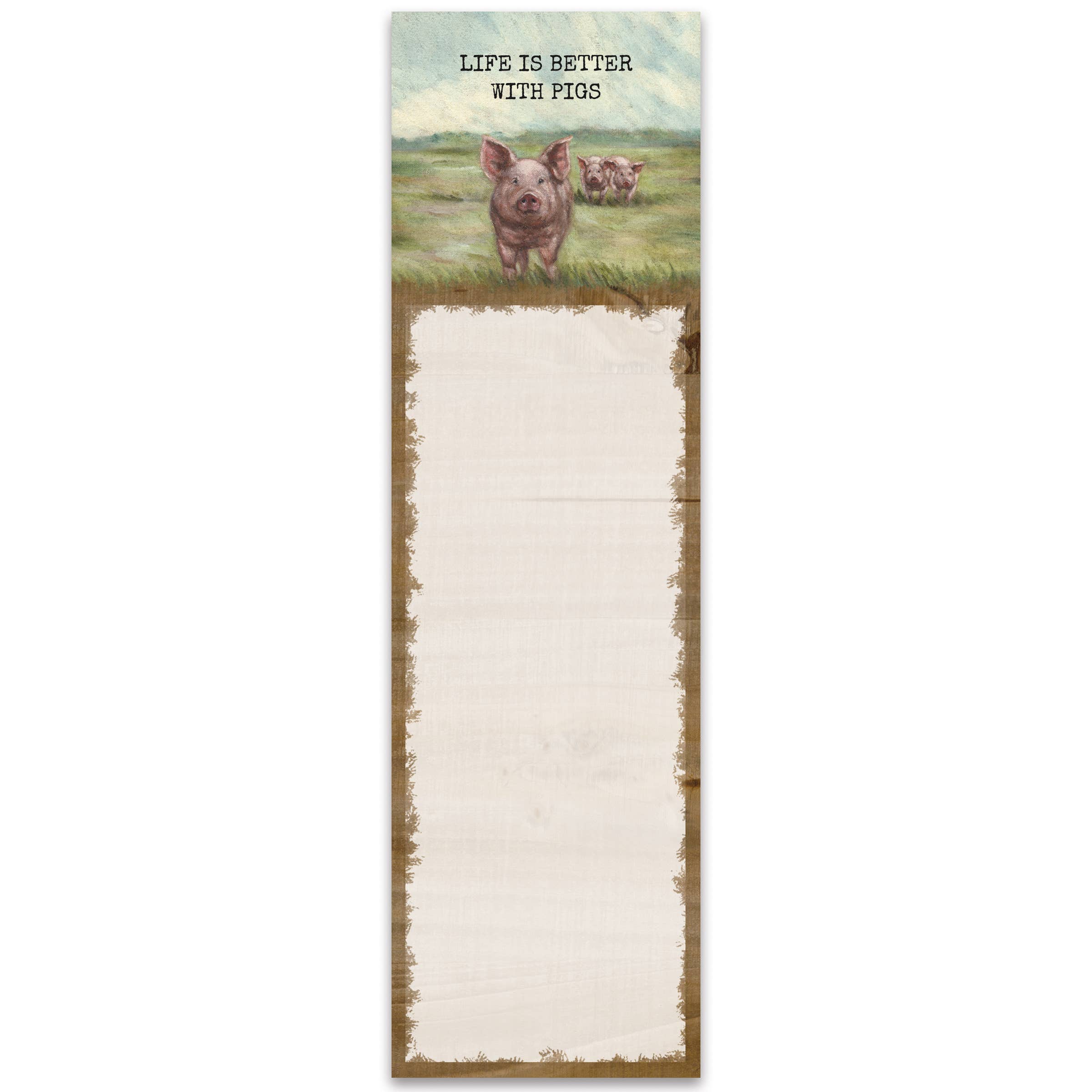 Primitives by Kathy - Wholesale Stationery/Notecard Set - Better With Pigs List Pad0
