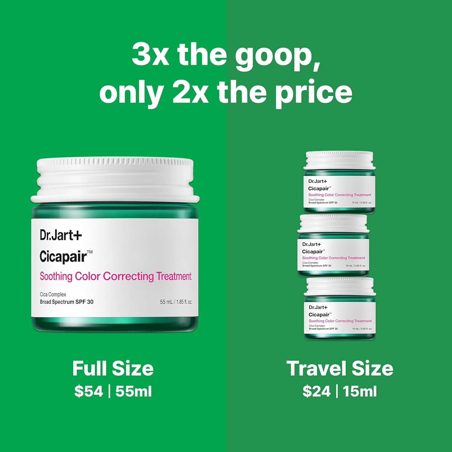 MEHIAZ - Vente Crèmes hydratantes avec SPF - Dr. Jart+ Cicapair Traitement Correcteur de Couleur SPF 306