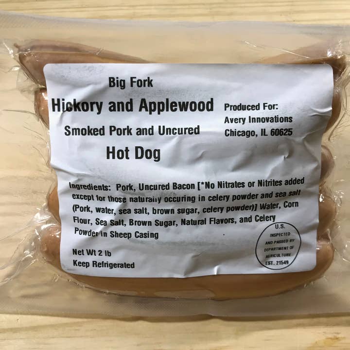 Big Fork – Großhandel Hotdogs – Bacon Hot Dogs — Packungen mit 10 x 1 Pfund pro Packung (insgesamt 80 Links)