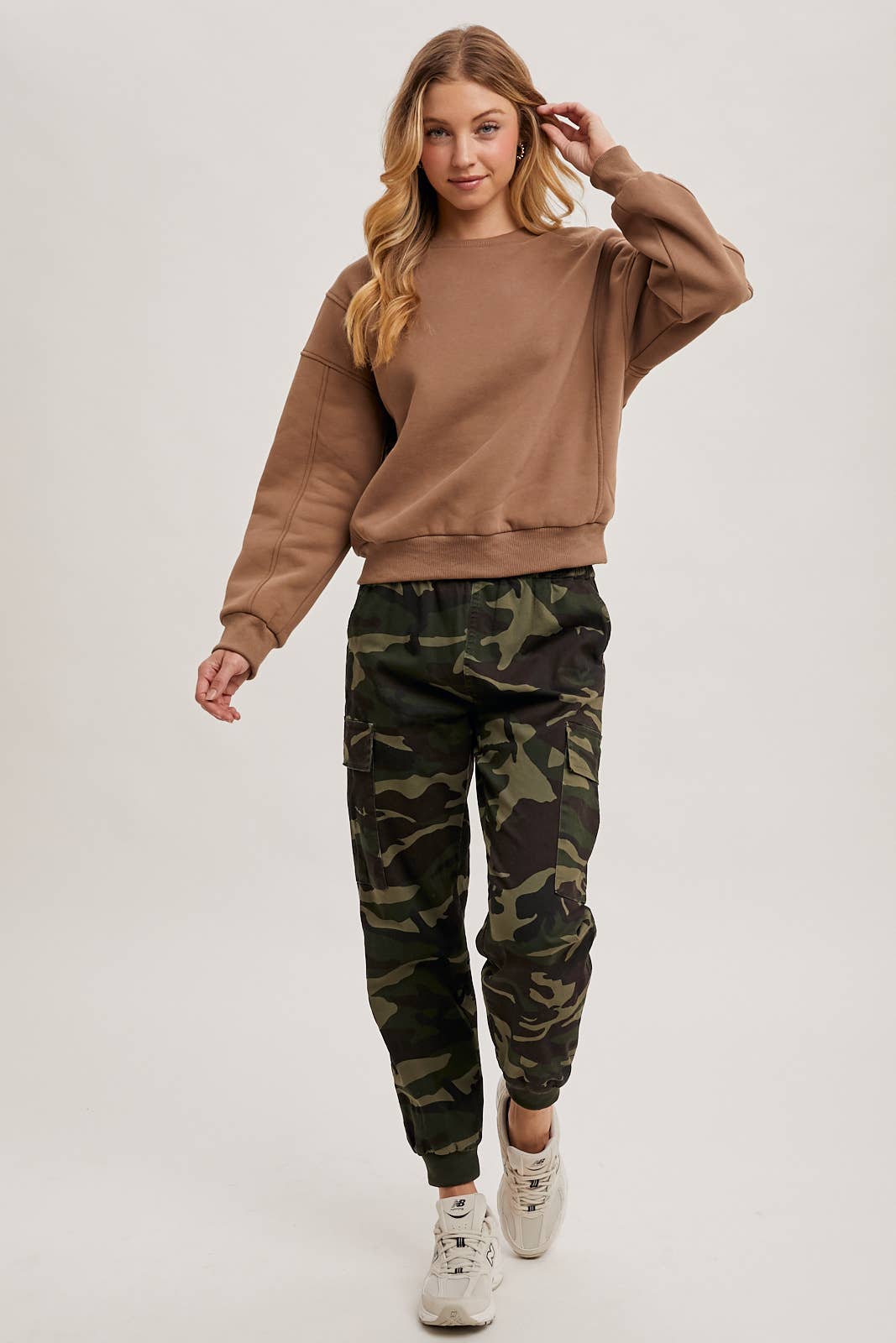 Bluivy – Calças - Mulher por atacado – CALÇAS CAMO CARGO JOGGER19