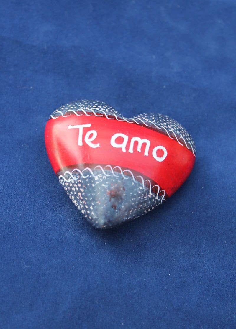 polanski speckstein - Wholesale Decorative Tabletop Object - Te amo medium heart - soapstone0