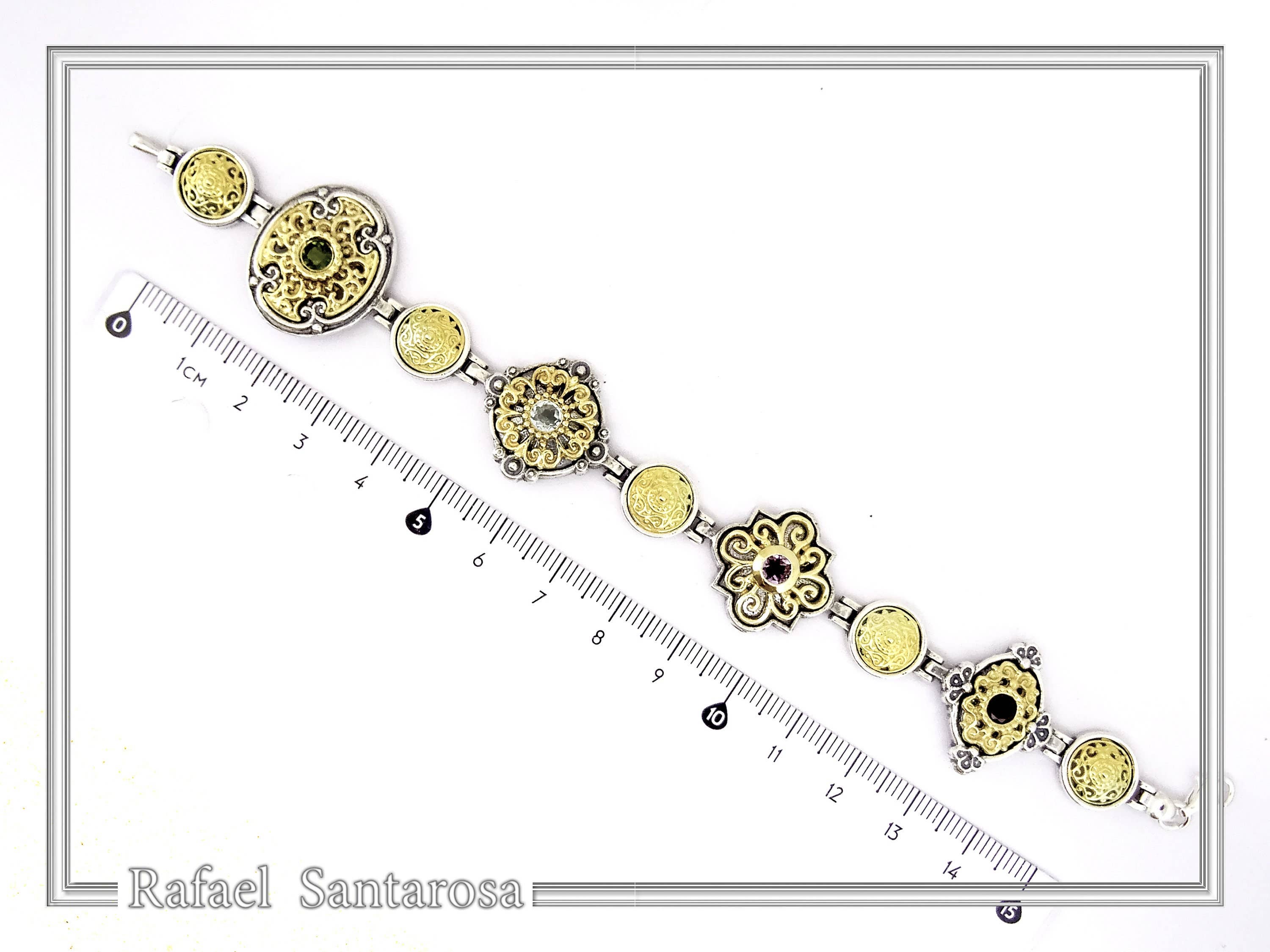 RAFAEL SANTAROSA - Wholesale Charm/Dangle Bracelet - Byzantine silver bracelet with filigree6