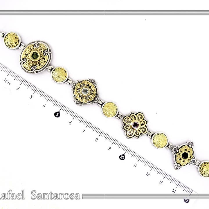 RAFAEL SANTAROSA - Wholesale Charm/Dangle Bracelet - Byzantine silver bracelet with filigree6