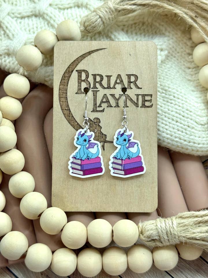 Fairytale & Bookish Dragon Earrings Collection for wholesale by Briar layne