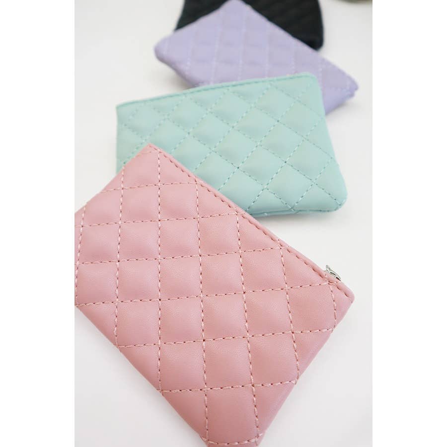 MIX COLOR Rhombus Pattern Zipper Coin Purse for wholesale on Faire8