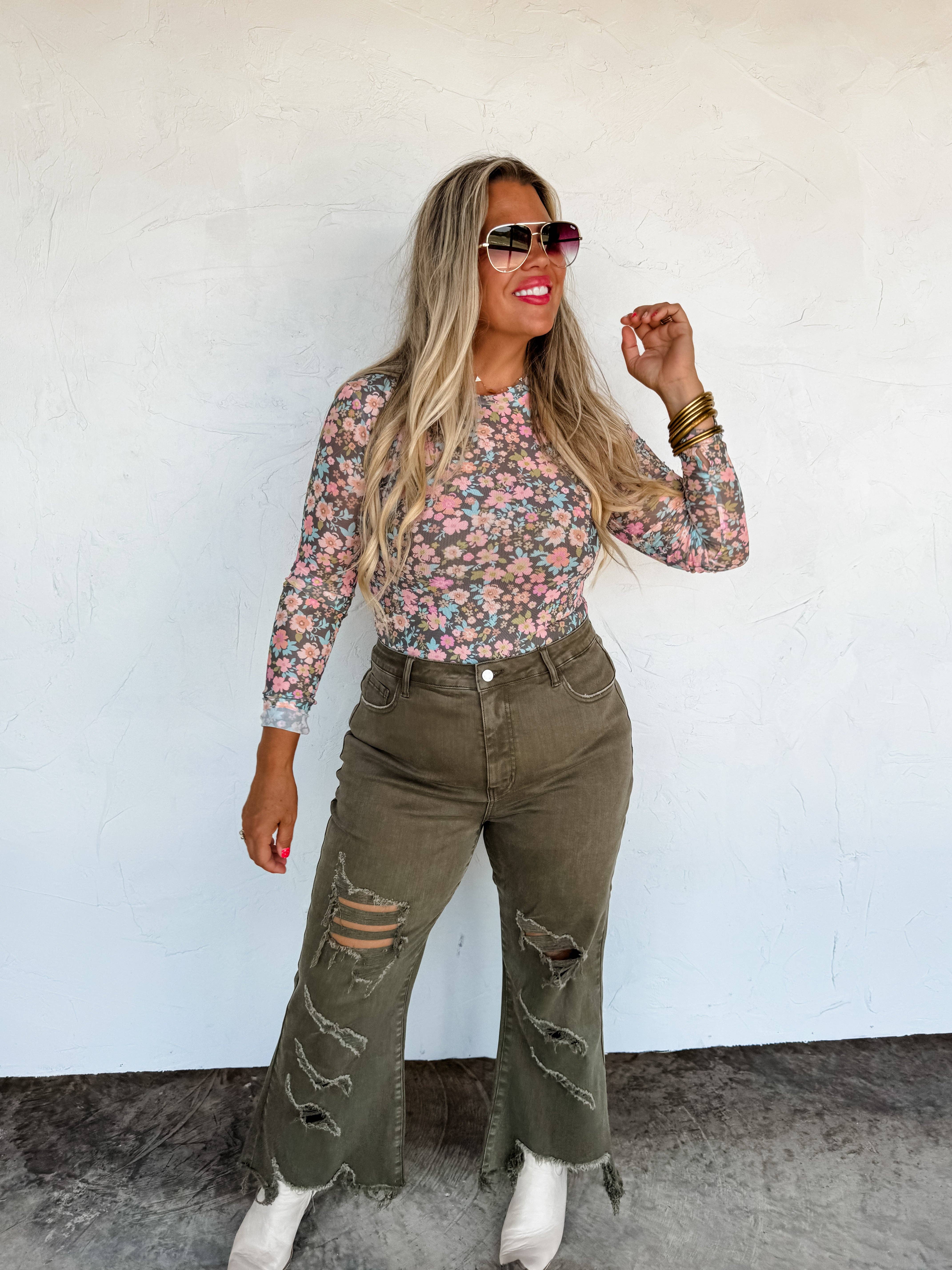 BLAKELEY - Wholesale Blouse - Women's - BOOTS & BLOOMS COLLECTION MESH TOPS18