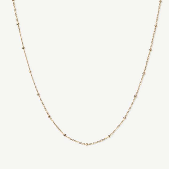 Saturna Gold Filled Layering Chain Necklace for wholesale by LucyKitty Jewelry