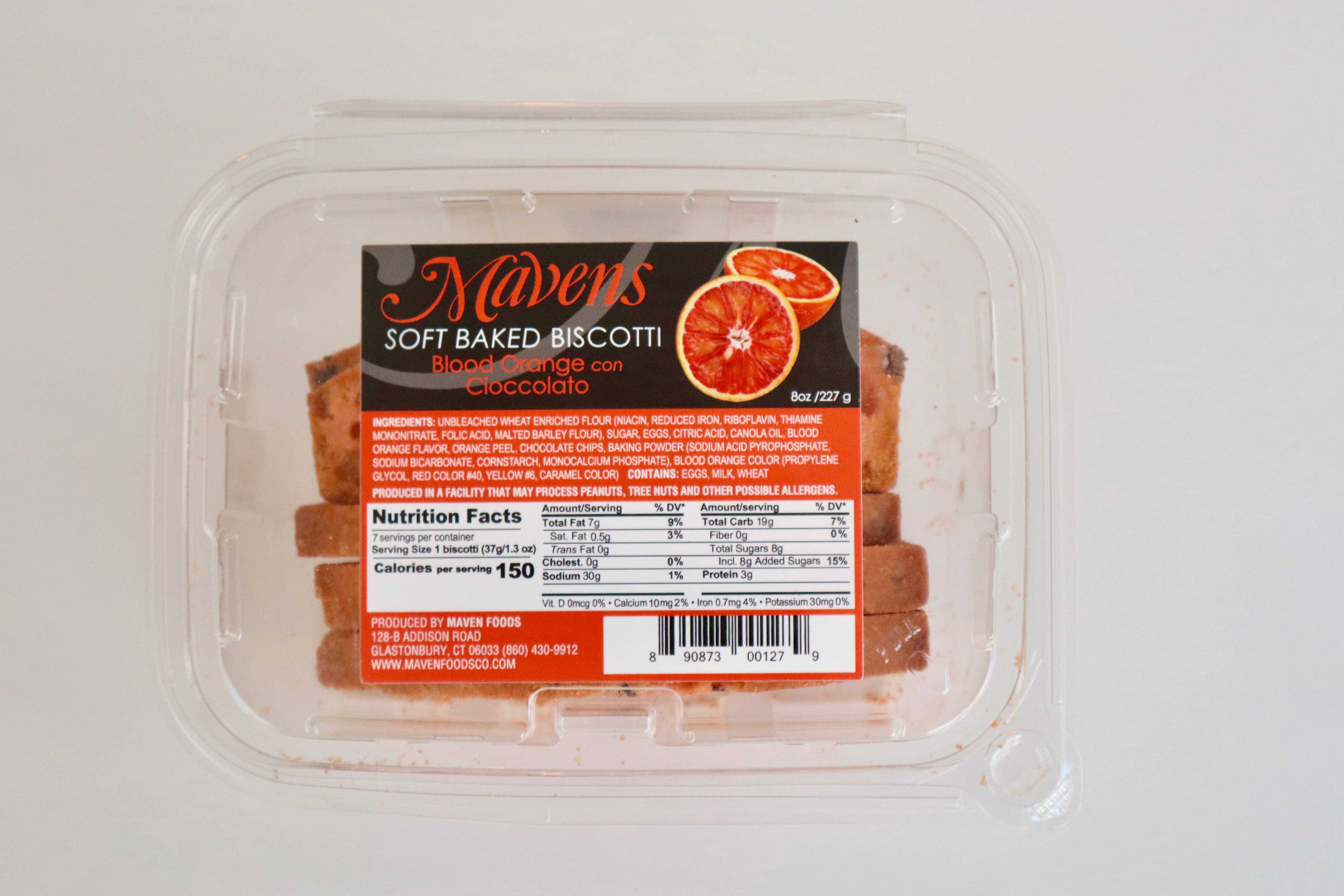 Maven Foods Co - Wholesale Cookie - Blood Orange con Cioccolato Soft Baked Biscotti