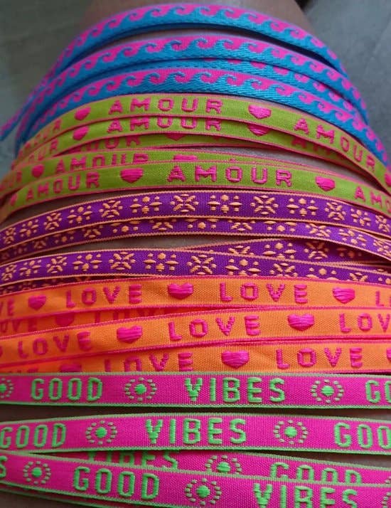 Sansira Jewelry - Wholesale Woven/Braided Bracelet - Text ribbon bracelet1