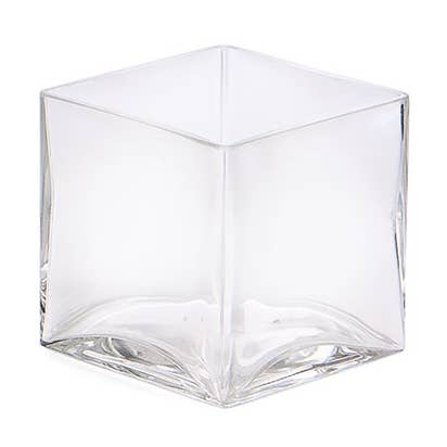 Square Clear Glass Vase Floral Arrangements **MM12** for wholesale by Willow Group