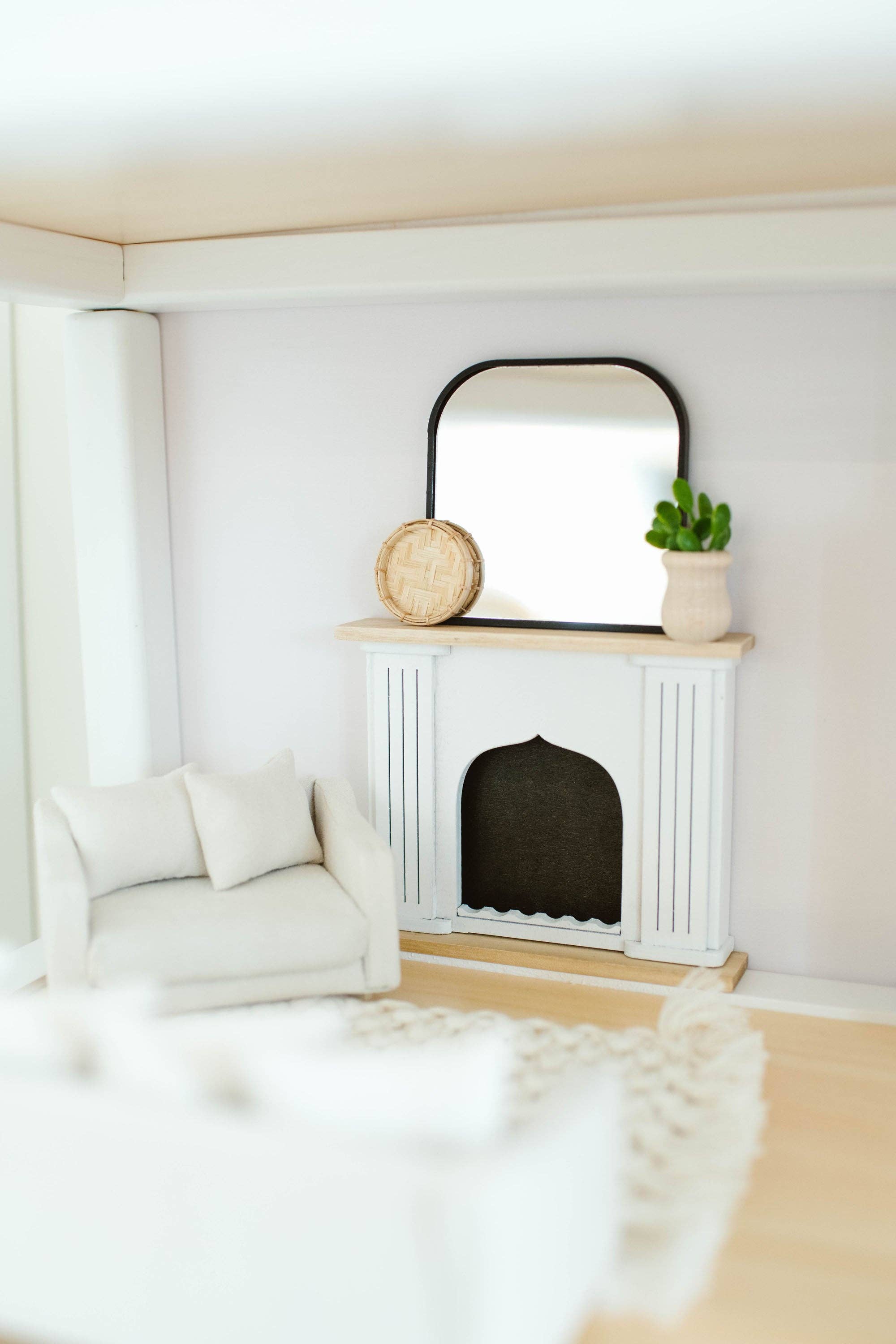 Macy Mae Dollhouse Designs - Wholesale Doll Accessory Kit - Kids - Dollhouse Adelaide Scoop Arm Accent Chair | Pearl White6