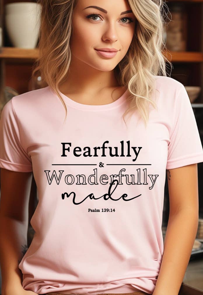 Top Avenue - Wholesale T-Shirt (Graphic) - Unisex - Fearfully and Wonderfully Unisex Round Neck Tee11