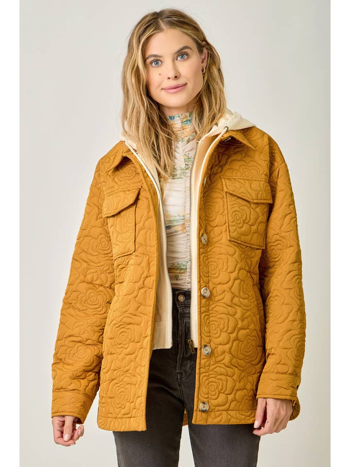 Mystree - Wholesale Jacket - Women's - 61158 Twofer Hoodie Quilted Jacket35