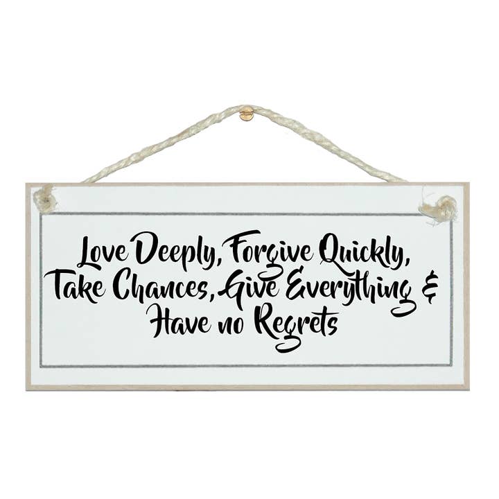 Love deeply... General Signs for wholesale by Crafty Clara