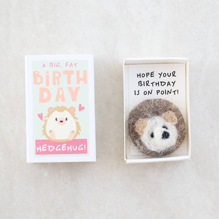 Marvling Bros Ltd - Wholesale Birthday Card - Sending You A Birthday Hedgehug In A Matchbox