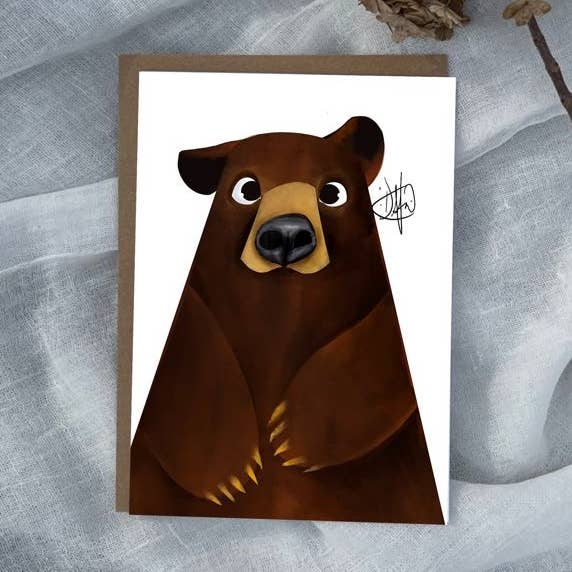 Carte de vœux ours pour la vente par Dafri Studios