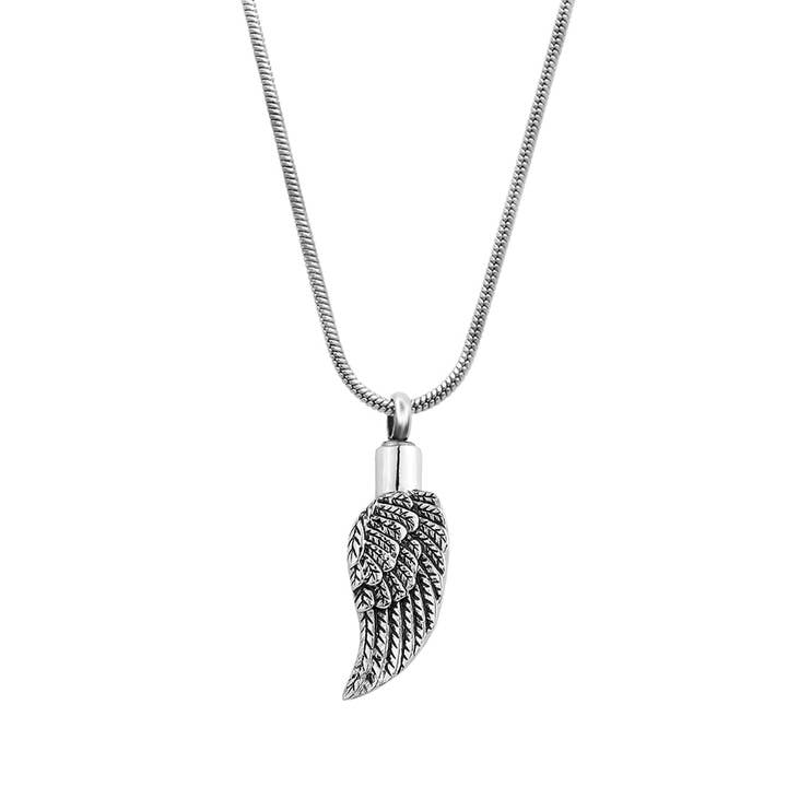 Angel Wing Memorial Ashes Holder Urn Cremation Necklace for wholesale by Anavia